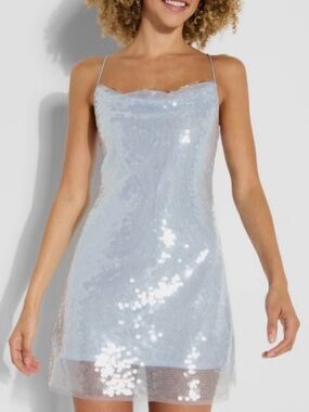 wild fable Light Blue Sequin Cami Dress